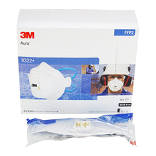 Charger l'image dans la galerie, (x10) Masque de protection respiratoire FFP2 3M 9322 - Anti-Poussières avec soupape - Protection pour outillages et ponçage - 10 unités