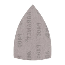 Charger l&#39;image dans la galerie, Blister de 10 feuilles abrasives Abranet® Delta triangulaire 100x152x152mm velcro maille micro-perforée MIRKA P80 à P320
