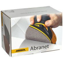 Charger l&#39;image dans la galerie, Blister de 10 feuilles abrasives Abranet® Delta triangulaire 100x152x152mm velcro maille micro-perforée MIRKA P80 à P320
