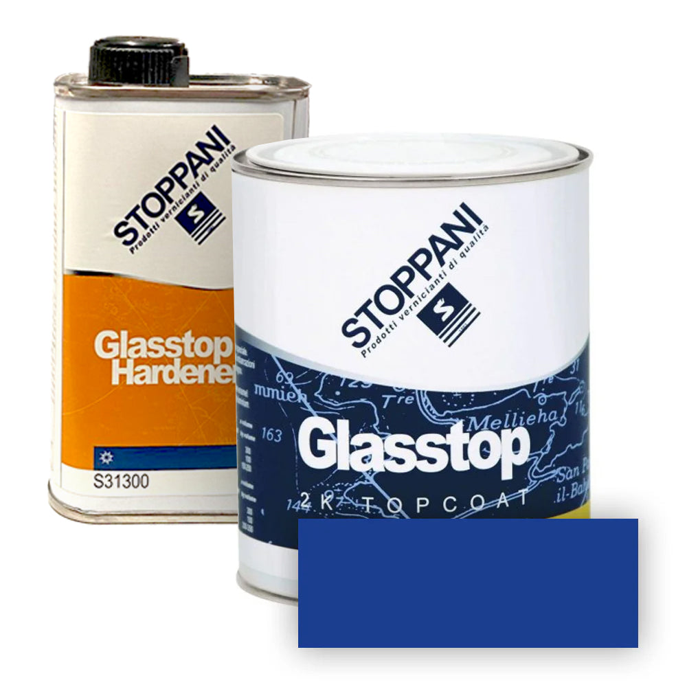 Kit LAQUE GLASSTOP BLEU GENTIANE BASE 0.5L + LAQUE GLASSTOP DURCISSEUR 0,185L